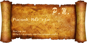 Pucsek Márta névjegykártya